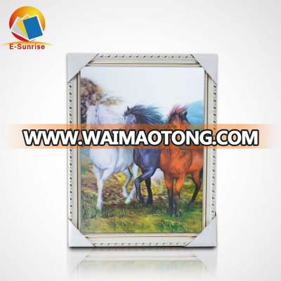 3D Lenticular Picture 5D Custom Running Horse Design for Home Decoration