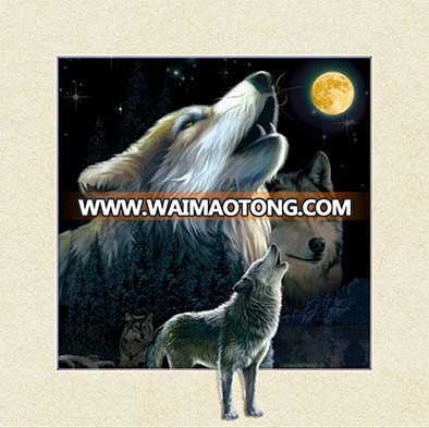 Livingroom wall decoration 5d lenticular picture of wolves