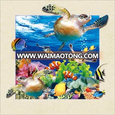 Lenticular turtle picture 5D sealife poster printing 5d picture