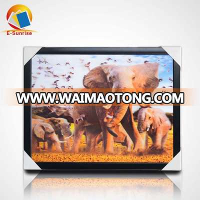 3D Picture Lenticular of Elephant and Deer Hologram for Home Decoration Animal